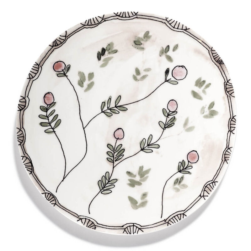 Marni Midnight Flowers Dinner Plates Set Of 2 - Mirtillo Nude image number 1
